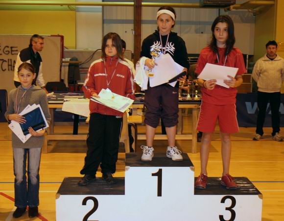Le podium Filles Ann�es 1997