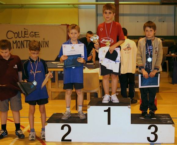 Le podium en Gar�ons 1998 1999