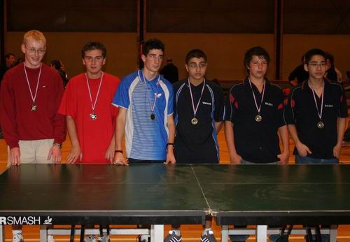 Les joueurs du podium - 18 ans du grand prix jeunes Tour 1