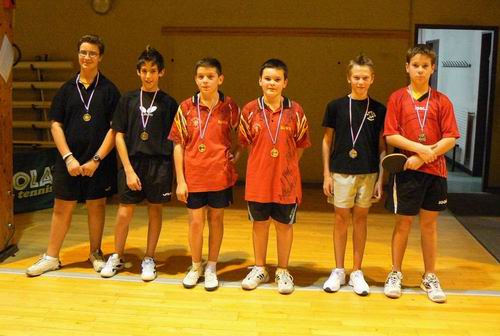 Les joueurs du podium - 14 ans du grand prix jeunes Tour 3