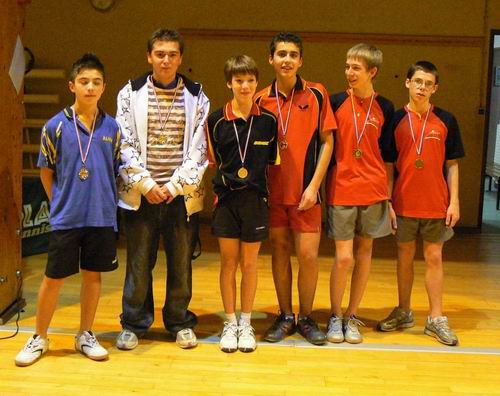 Les joueurs du podium - 18 ans du grand prix jeunes Tour 3