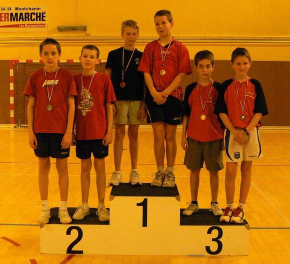 Les joueurs du podium - 14 ans du grand prix jeunes Tour 4