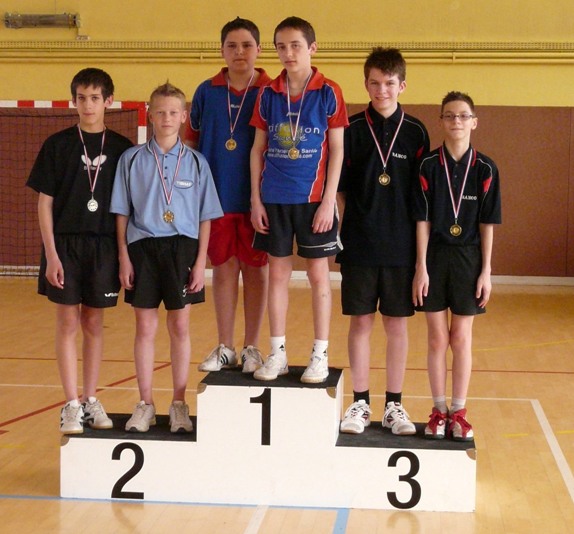 Les joueurs du podium - 14 ans du grand prix jeunes Tour 5