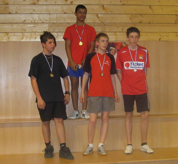 Le podium en Cadets
