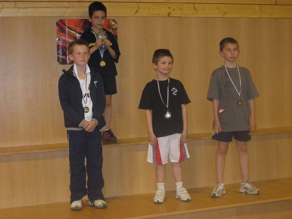 Le podium en Poussins
