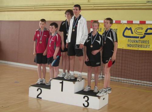 Les joueurs du podium - 15 ans du grand prix jeunes Tour 6