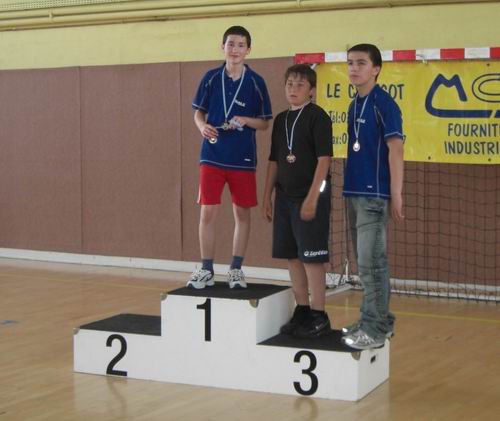 Les joueurs du podium - 18 ans du grand prix jeunes Tour 6