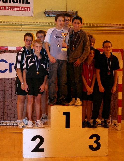 Le podium en 15ans Gar�ons