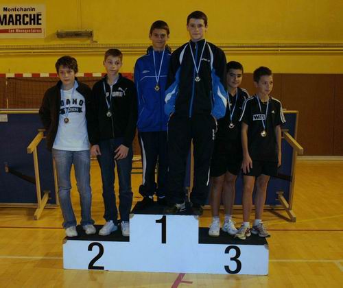 Les joueurs du podium - 15 ans du grand prix jeunes Tour 1
