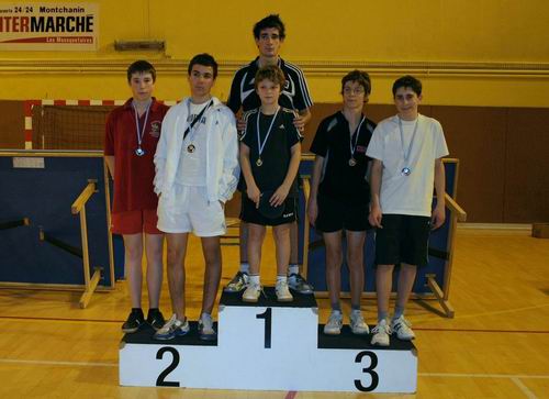 Les joueurs du podium - 18 ans du grand prix jeunes Tour 1