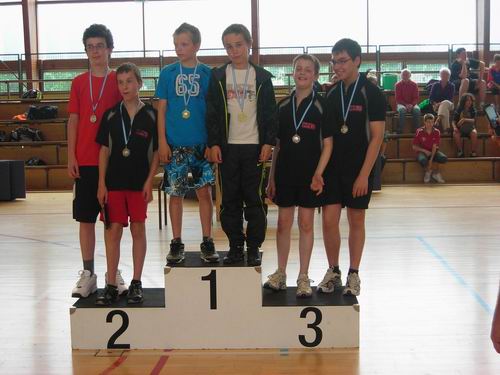 Les joueurs du podium - 13 ans du grand prix jeunes Tour 6