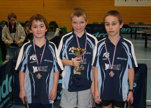 Le podium en 13ans Gar�ons: CHAGNY TT 2