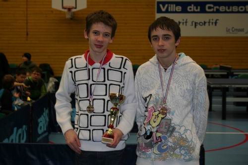 Le podium en 15ans Gar�ons: Montceau