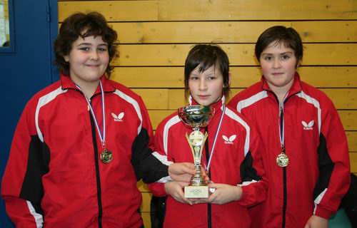 Le podium en 13ans Filles: UPCV