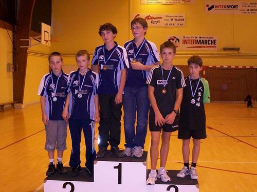 Les joueurs du podium - 15 ans du grand prix jeunes Tour 1