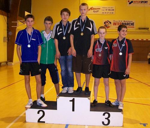 Les joueurs du podium - 18 ans du grand prix jeunes Tour 1
