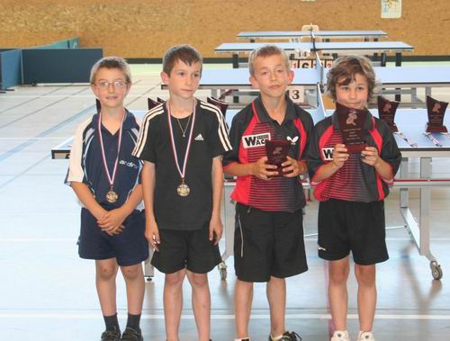 Le podium en Poussins