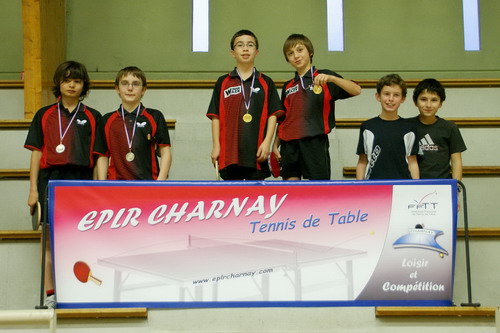 Les joueurs du Tableau 13 ans