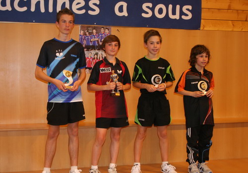 Le podium en Minimes Gar�ons