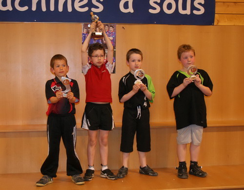 Le podium en Poussins