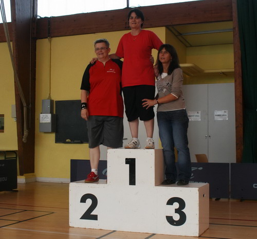 Le podium du troph�e des dames Tour 1
