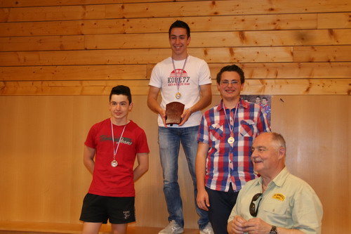 Le podium en Juniors Gar�ons