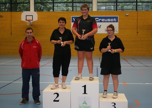 Le podium du troph�e des dames Tour 1