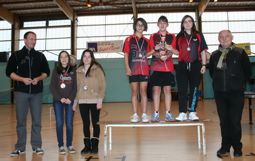 Le podium en Cadettes