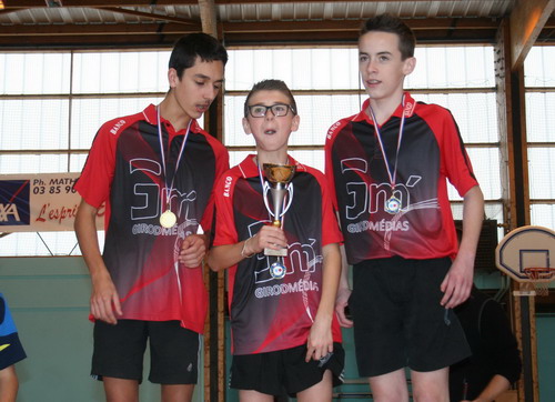 Le podium en Cadets