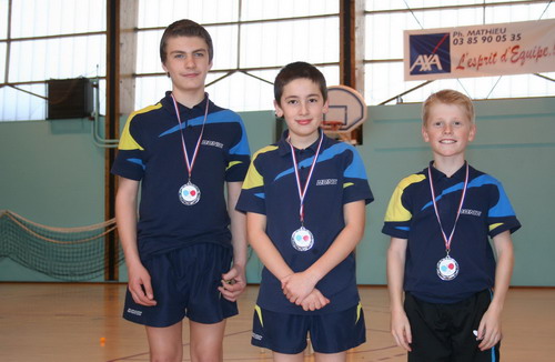 Le podium en Minimes