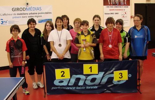Le podium du troph�e des dames Tour 1