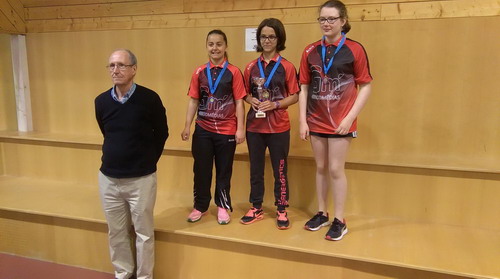 Le podium en Minimes Filles