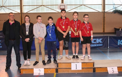 Le podium en Minimes