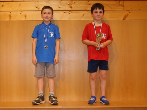 Le podium en Poussins