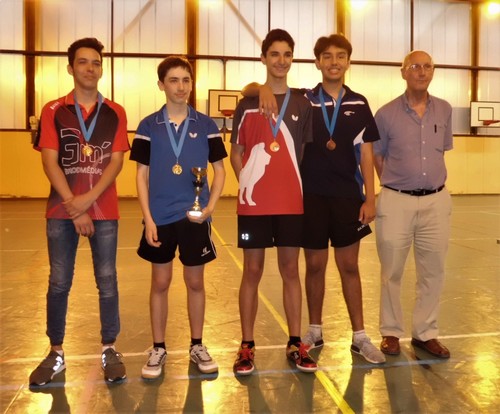 Le podium en Juniors Gar�ons