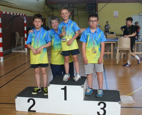 Le podium en Poussins