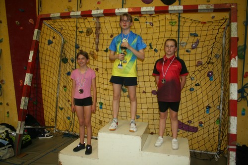 Le podium en Minimes Filles