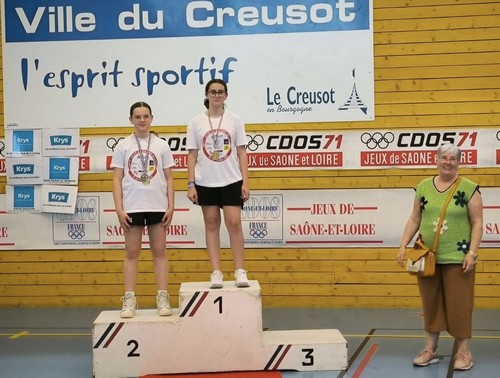 Le podium en Cadettes