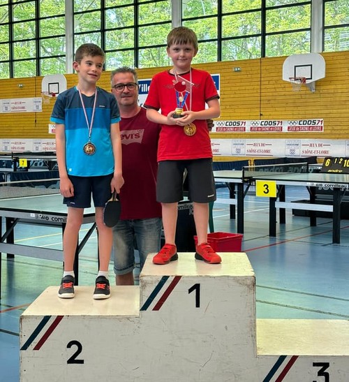Le podium en Poussins