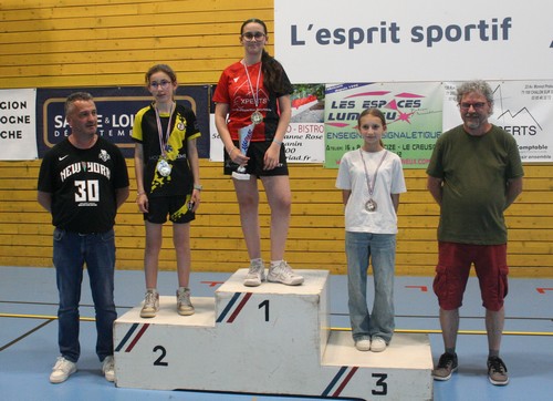 Le podium en Cadettes