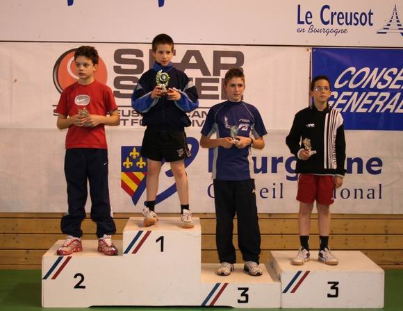 Le podium en Minimes Gar�ons
