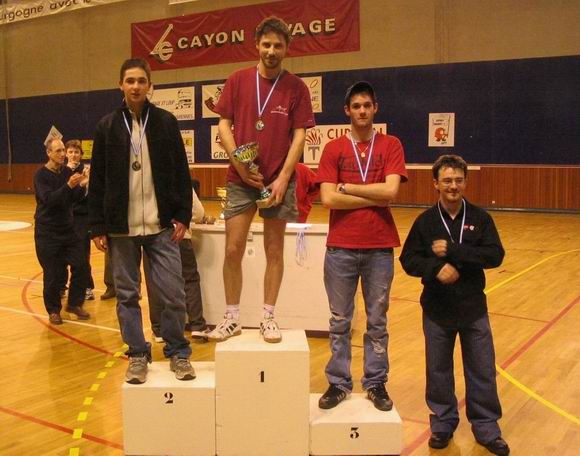 Le podium finales par classement cat�gorie 50-40 Messieurs