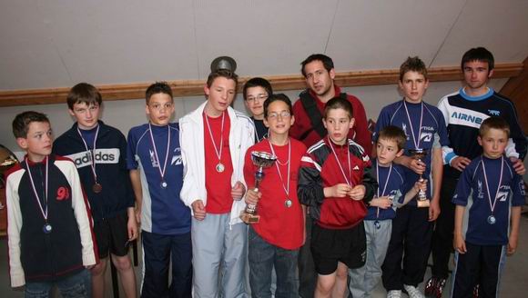 Le podium en minimes Gar�ons
