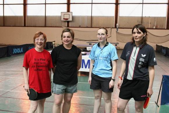 le podium en simple par handicap